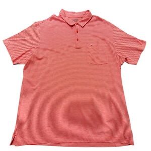 Patagonia Men's Daily Short Sleeve Polo 100% Cotton Size XXL Red Striped